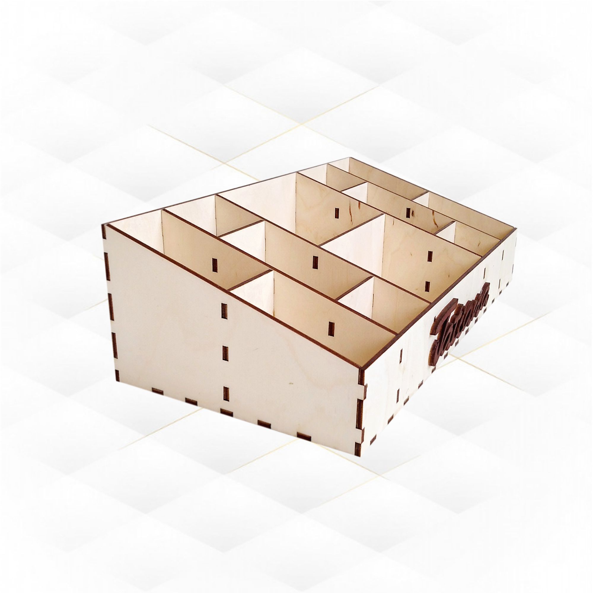 Gift makeup box digital pattern for laser cut 3D print model_1