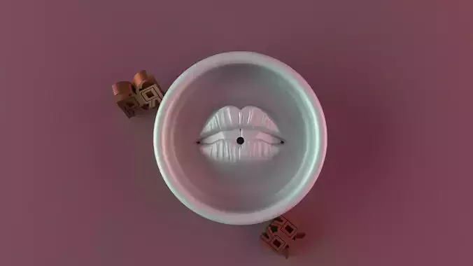 Lips Incense Stick Holder 3D print model