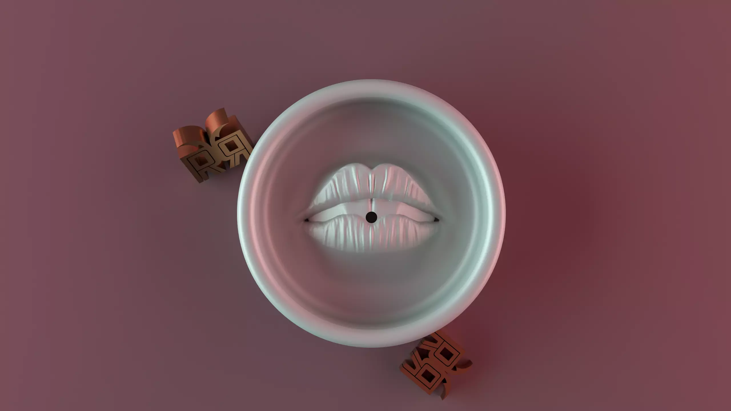 Lips Incense Stick Holder 3D print model
