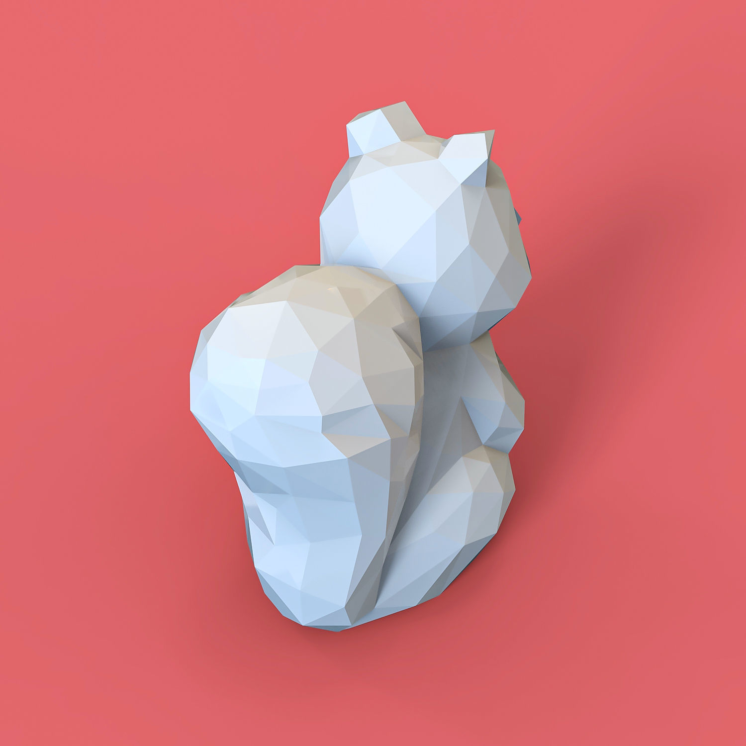 Low poly squirrel  Free 3D print model_3