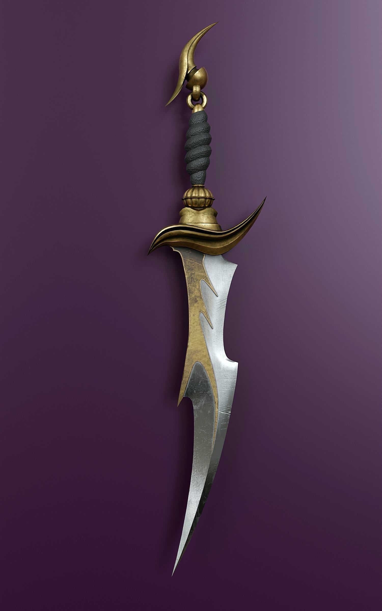 Fantasy Dagger Set 33 3D model_11