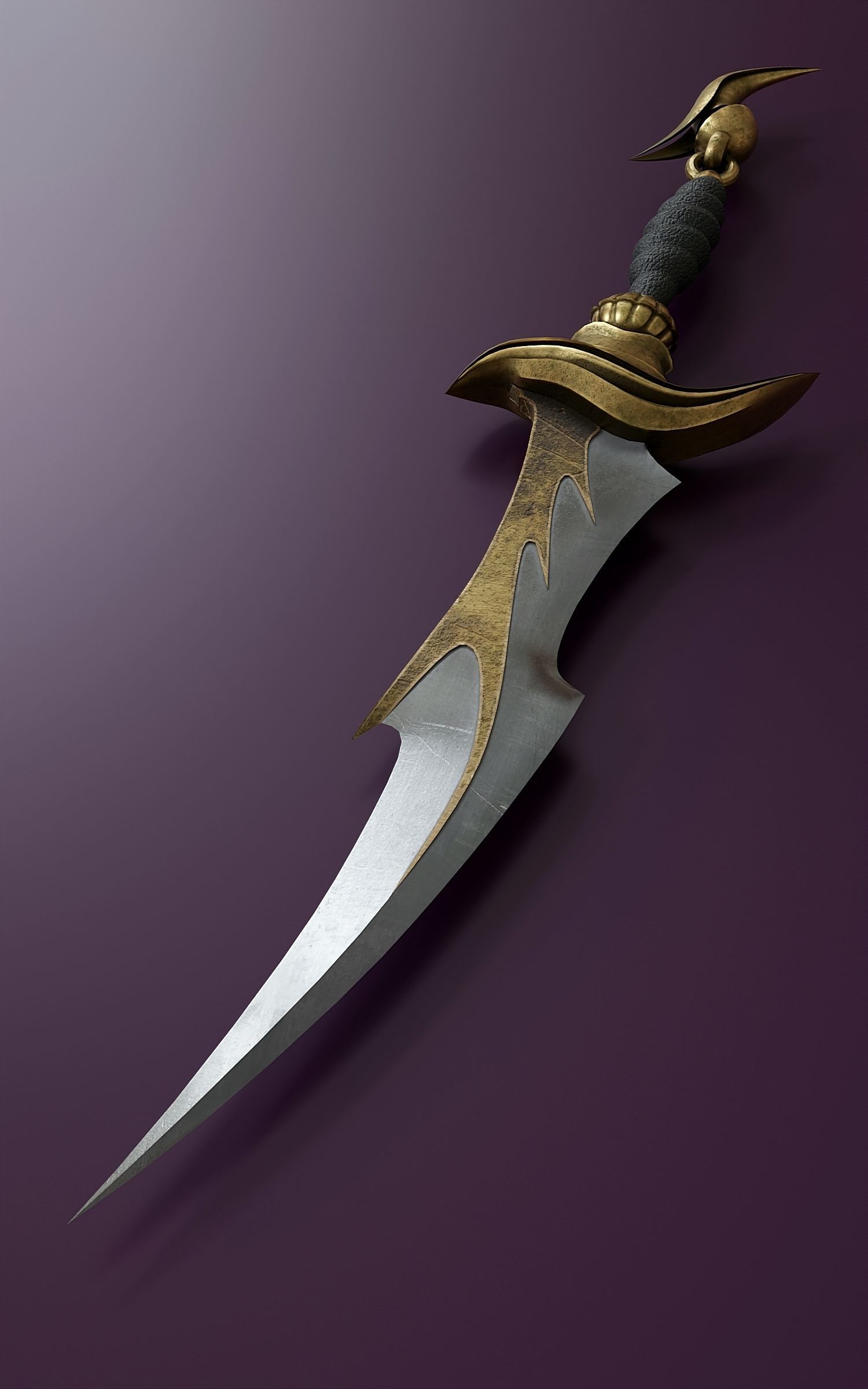 Fantasy Dagger Set 33 3D model_12