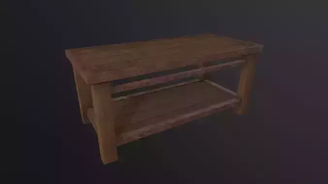 Wooden Table 3D Model