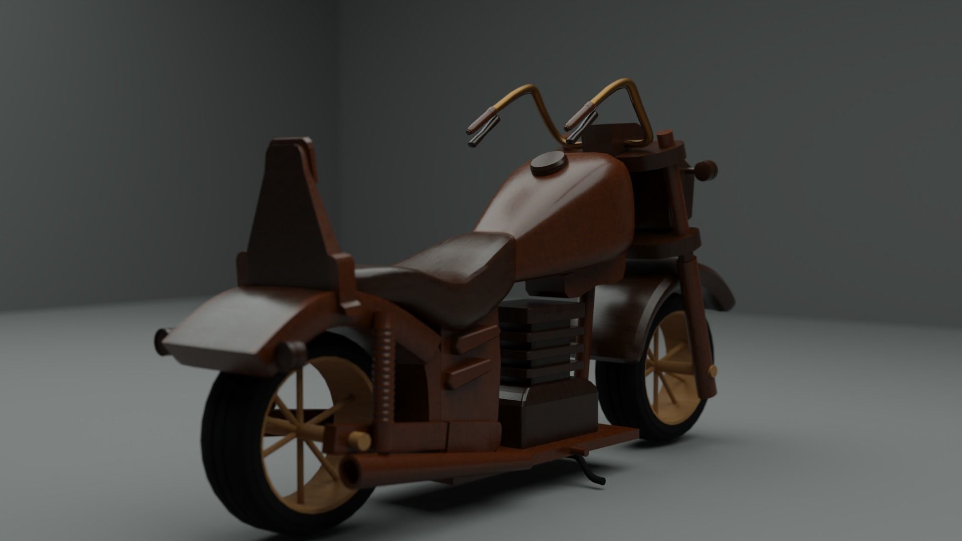 Bike Machine Model Wooden Bike Model in Blender 3D model | CGTrader