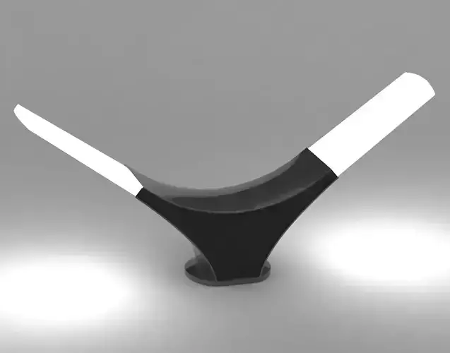 Table lamp - Business desk lamp bull-horn shaped 3D model
