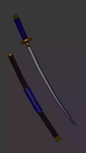 katana sword 3d model