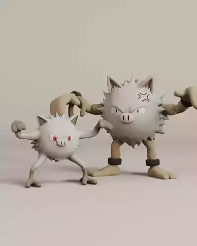 Mankey Evolution Line 3D print model