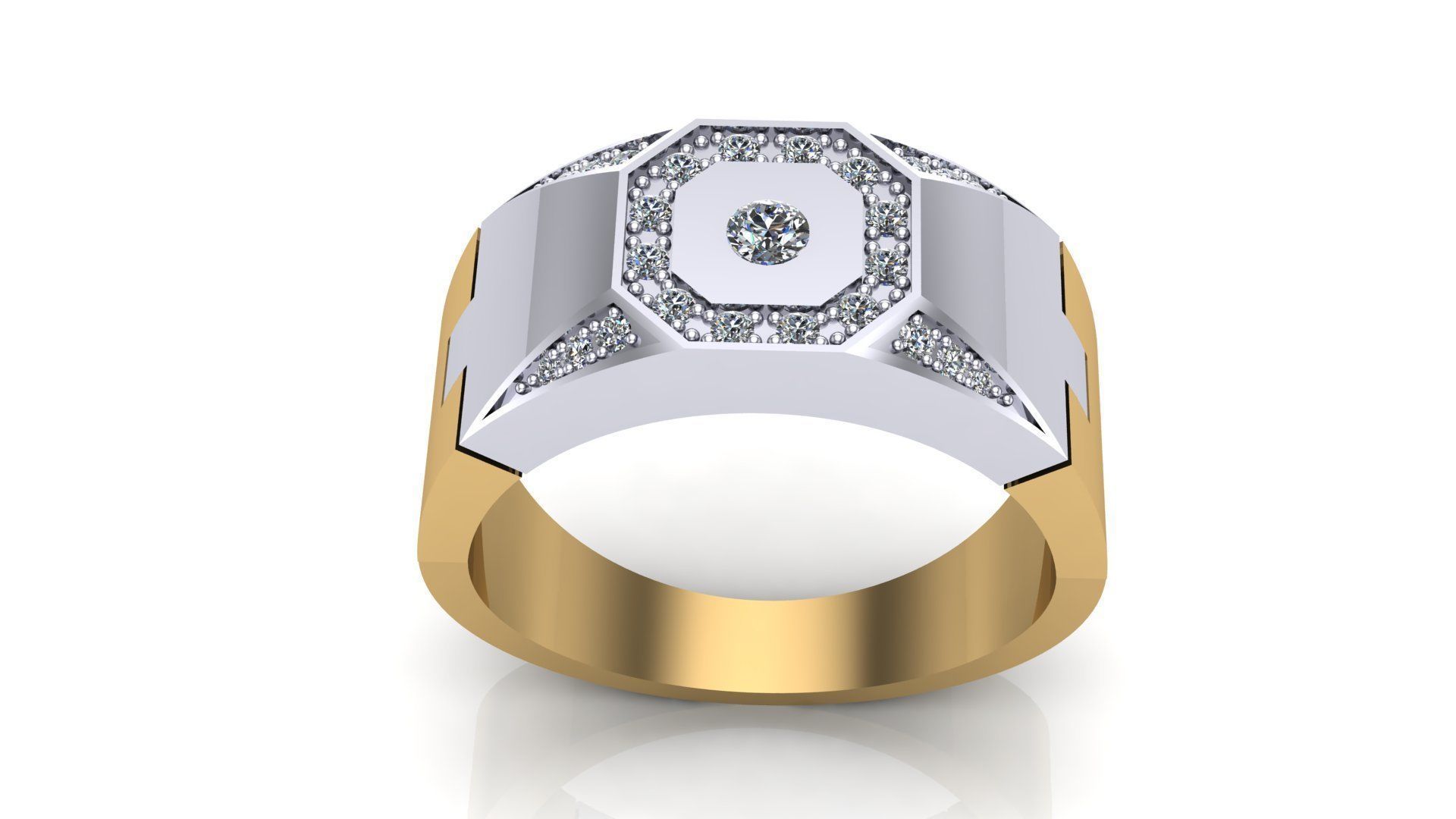 R men ring flex  3D print model_3