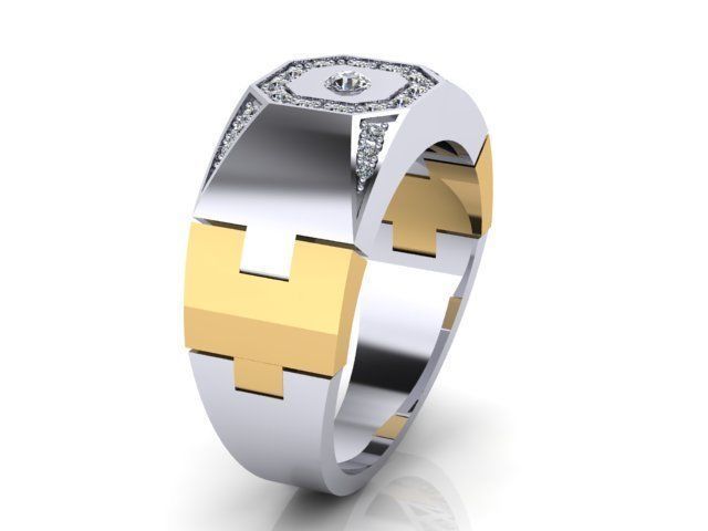 R men ring flex  3D print model_14