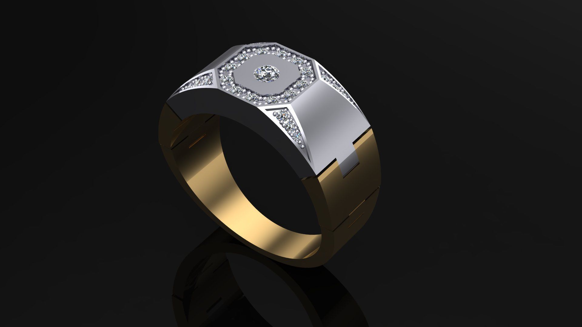 R men ring flex  3D print model_4