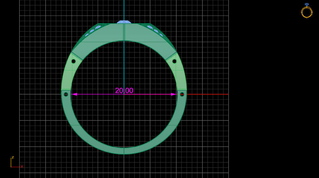 R men ring flex  3D print model_5