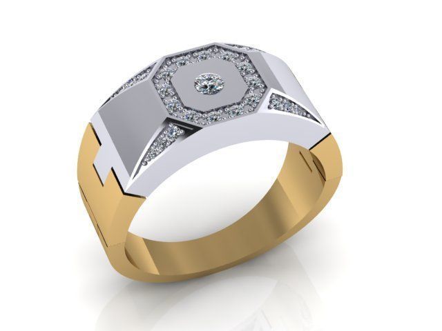 R men ring flex  3D print model_12