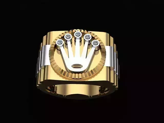 R crown men ring