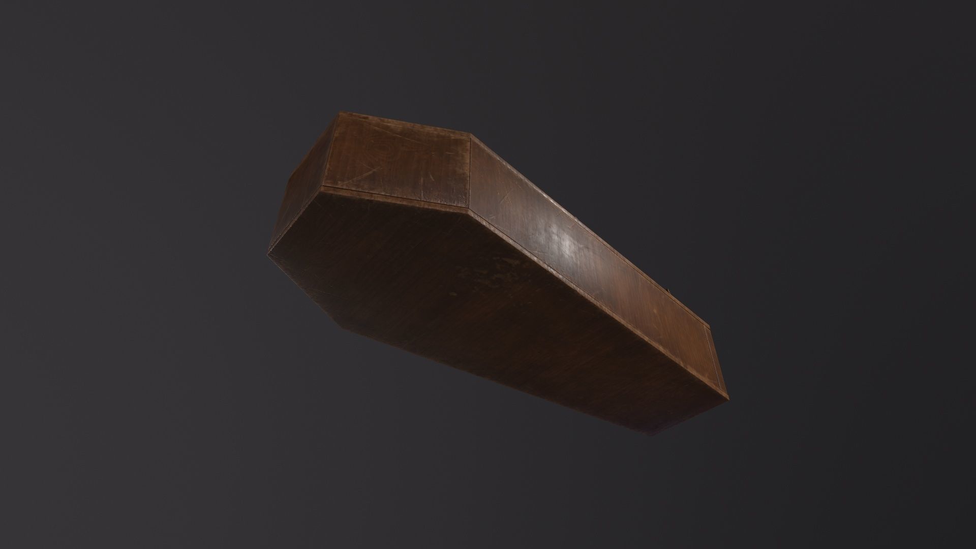 Old Rustic Coffin 3D Model Low-poly 3D model_5