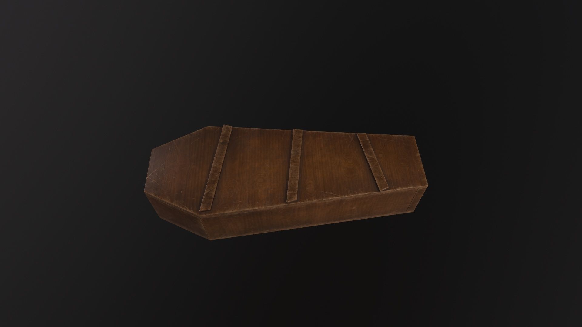 Old Rustic Coffin 3D Model Low-poly 3D model_2
