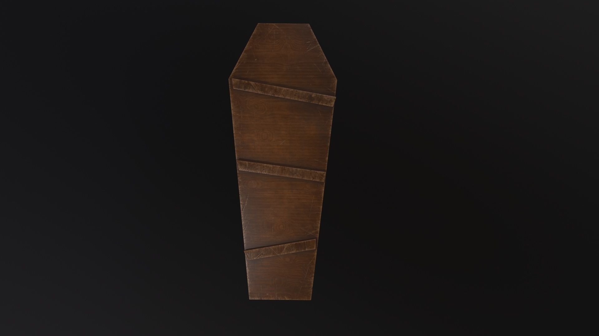 Old Rustic Coffin 3D Model Low-poly 3D model_3
