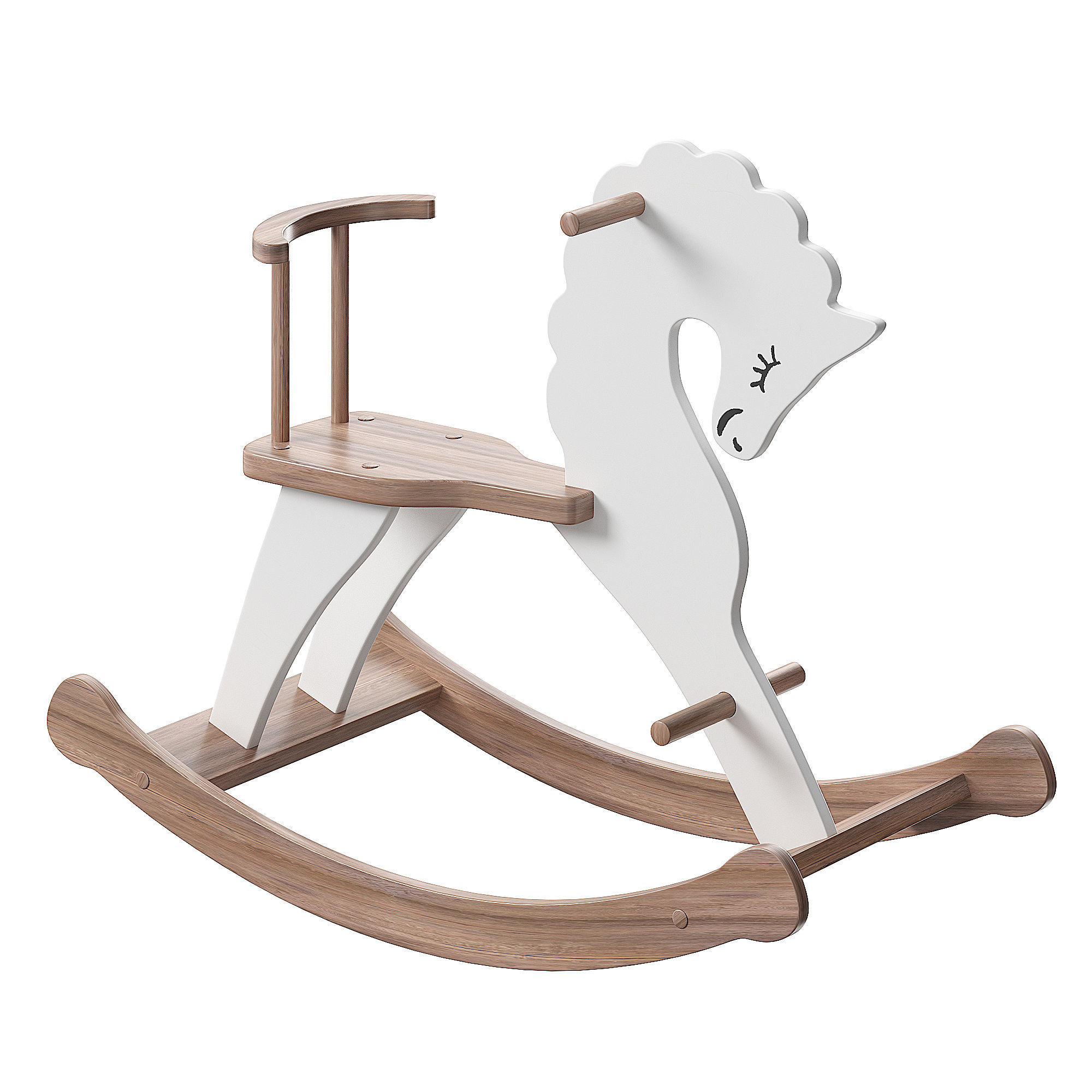 ROCKING HORSE WITH BACK 3D model_1