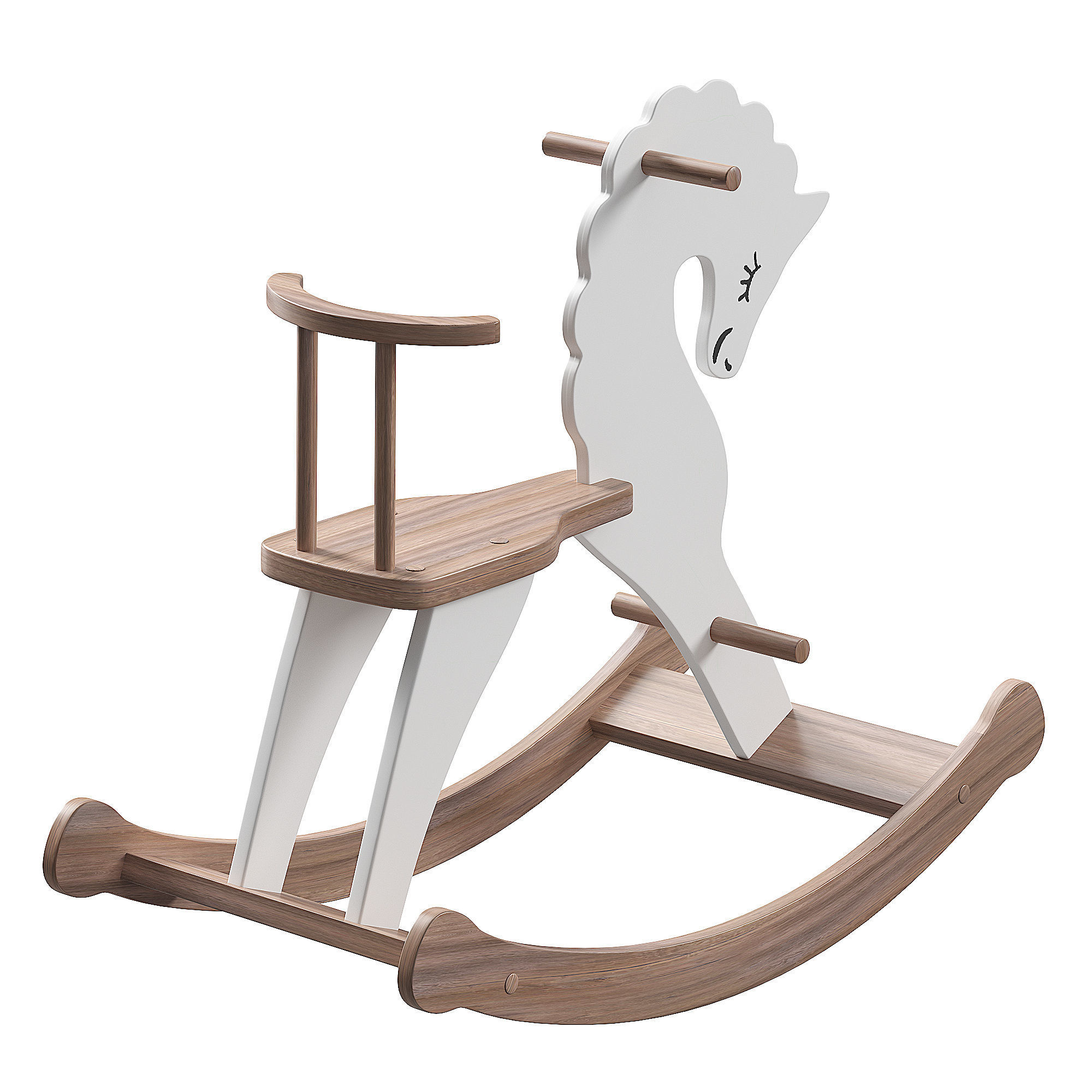 ROCKING HORSE WITH BACK 3D model_2