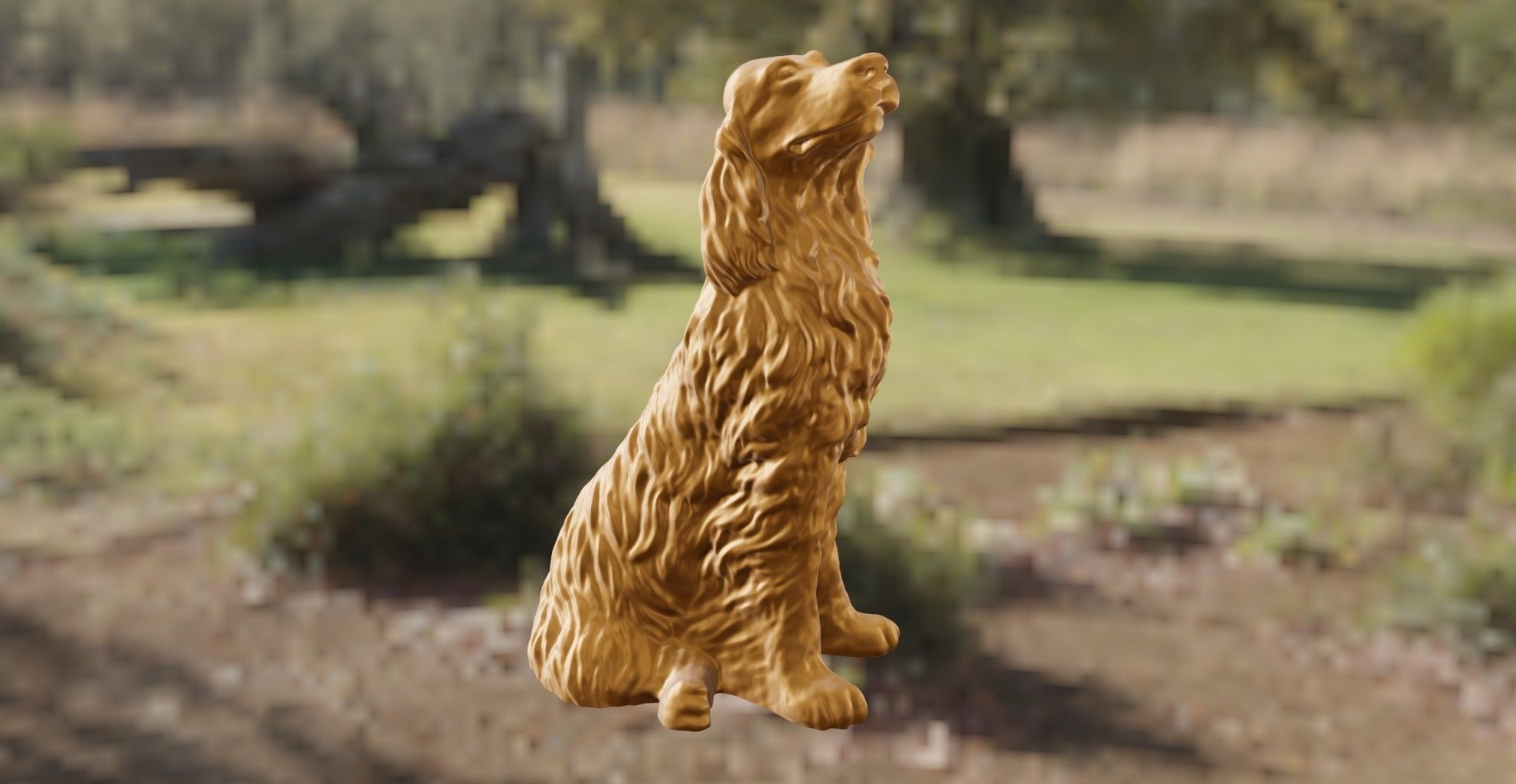 Setter anglais 3D print model_1