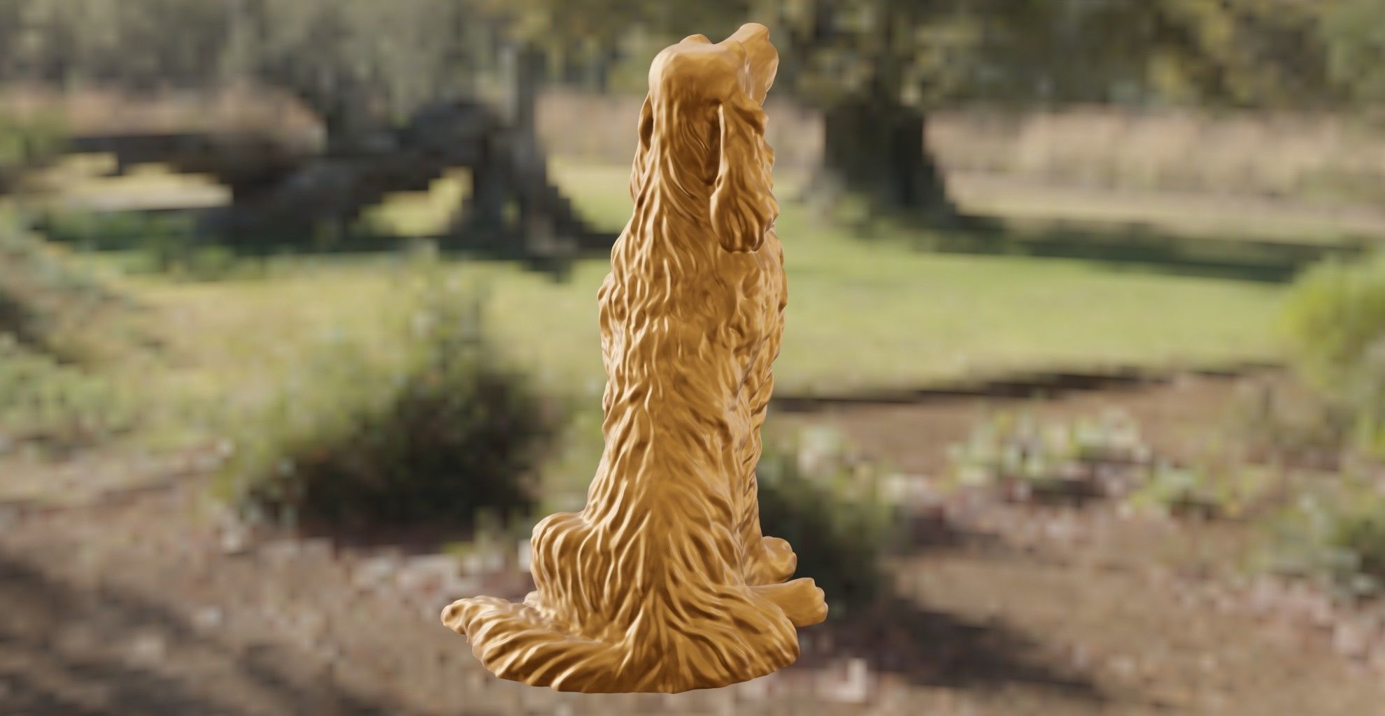 Setter anglais 3D print model_2