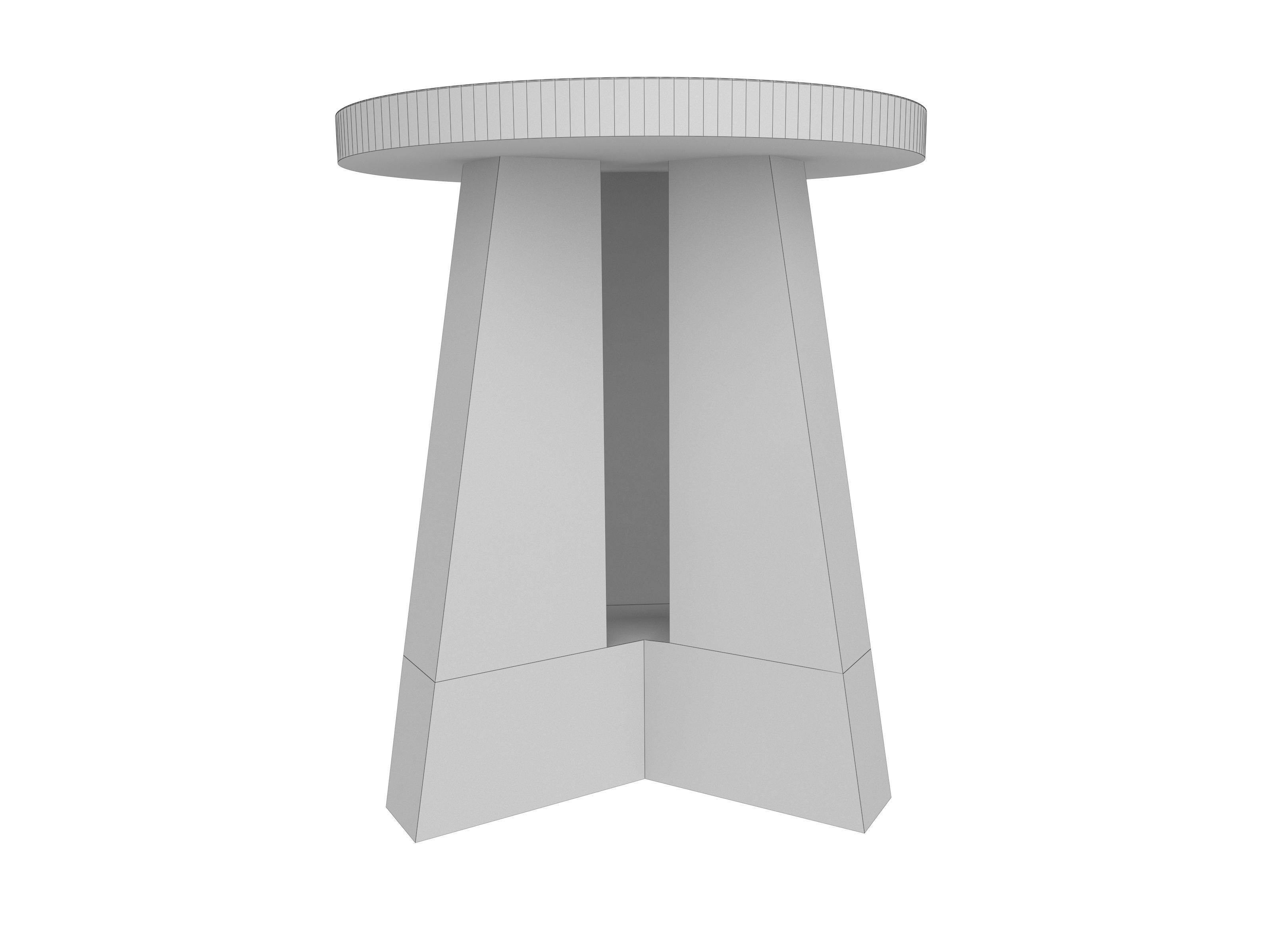 Modern Coffee Table Low-poly 3D model_3