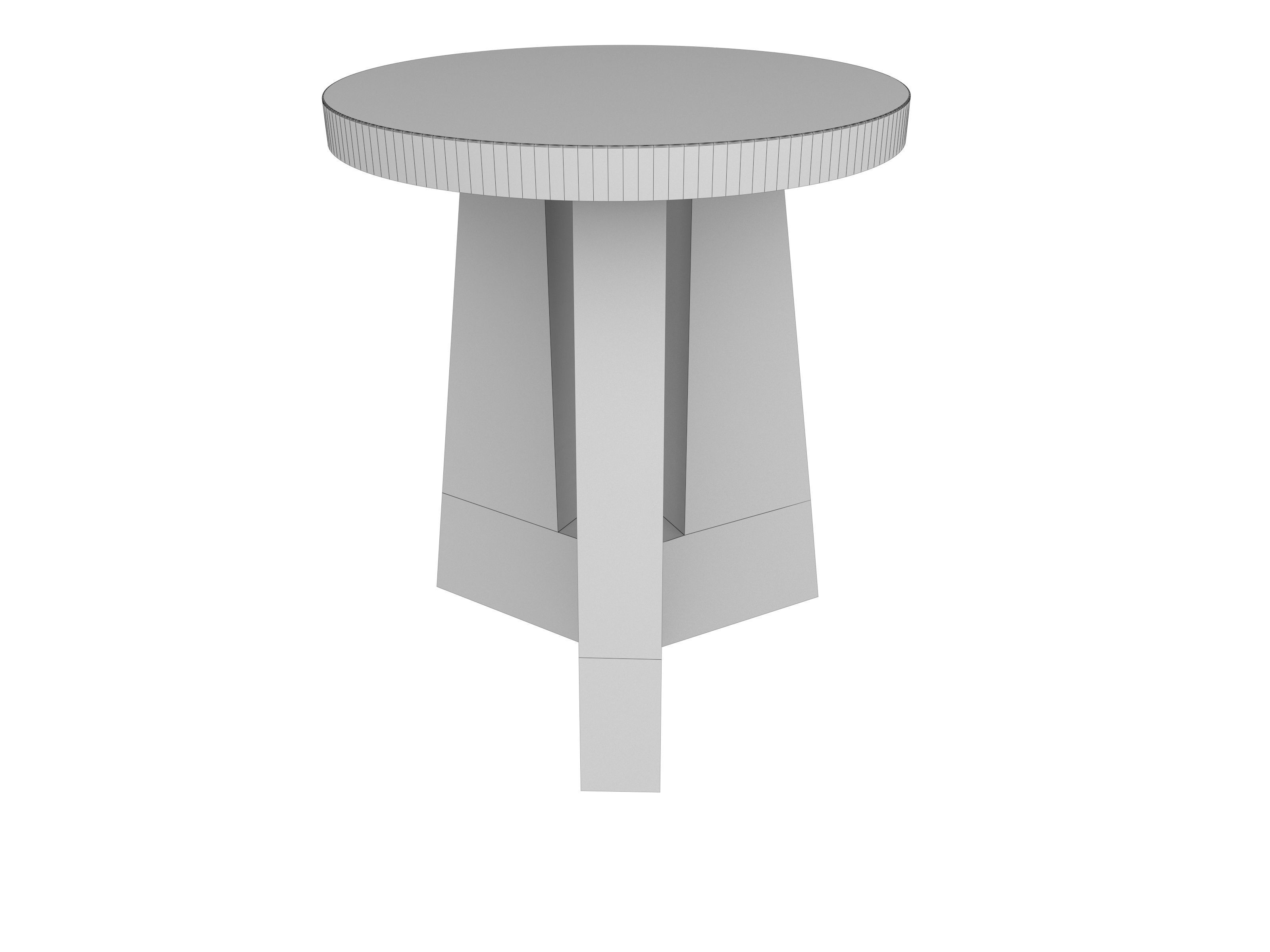 Modern Coffee Table Low-poly 3D model_5