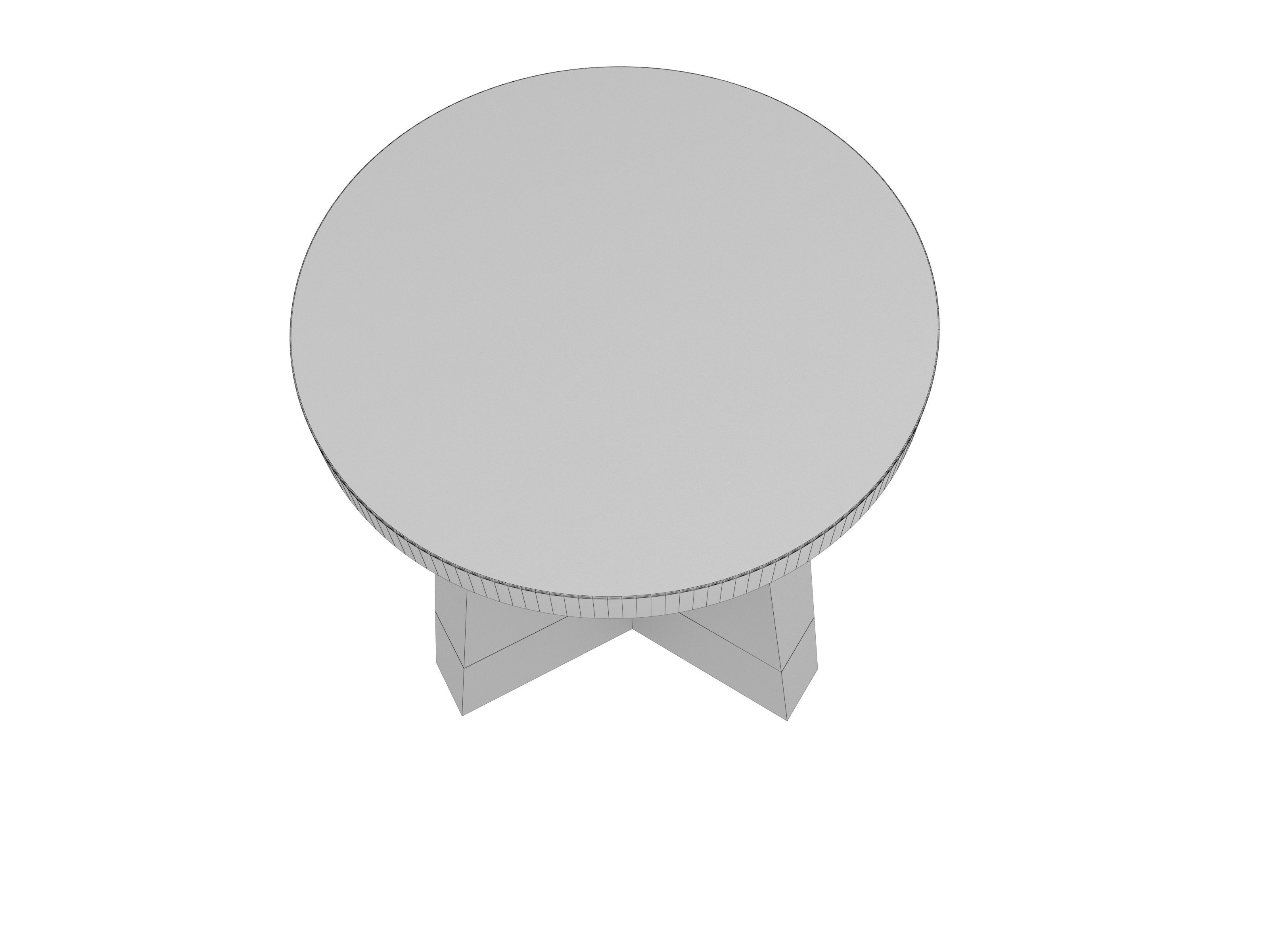 Modern Coffee Table Low-poly 3D model_9