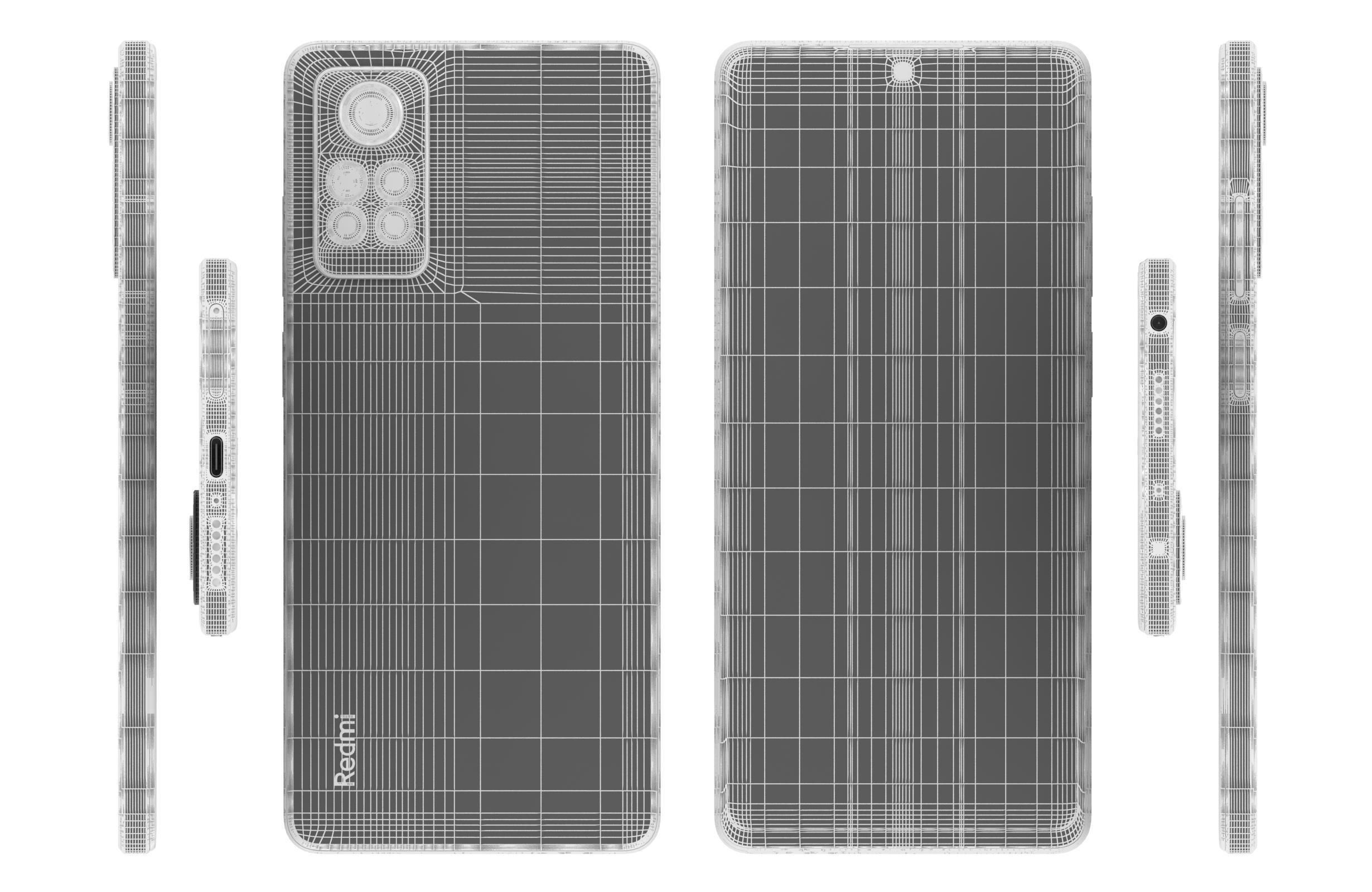 Xiaomi Redmi Note 12 Pro 4G All Colors Low-poly 3D model_50