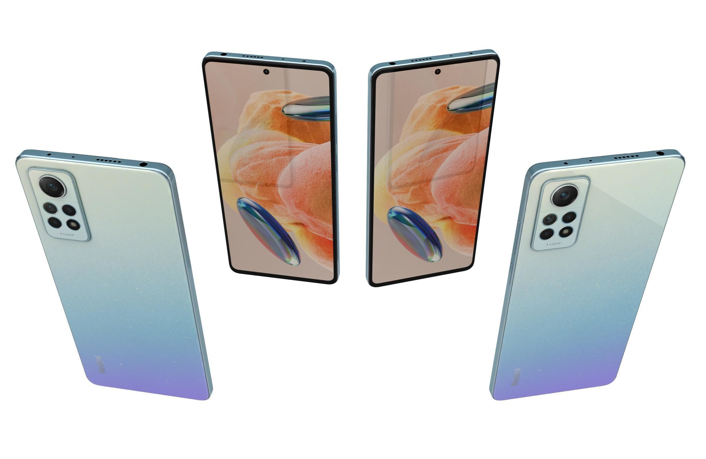 Xiaomi Redmi Note 12 Pro 4G All Colors Low-poly 3D model_30