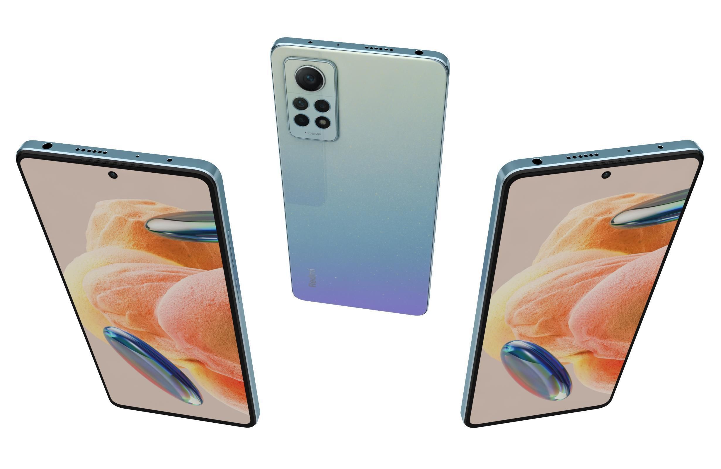 Xiaomi Redmi Note 12 Pro 4G All Colors Low-poly 3D model_26