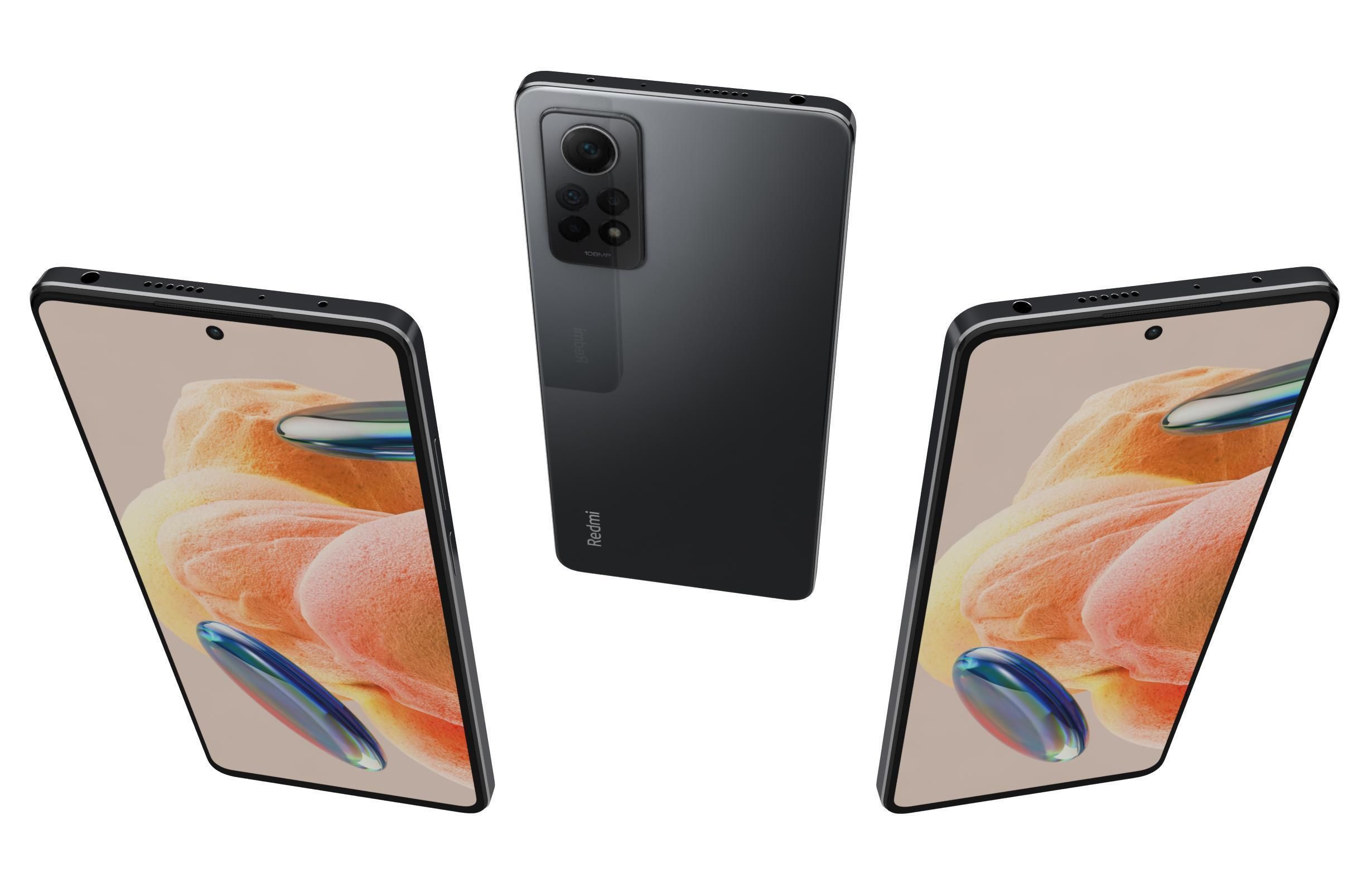 Xiaomi Redmi Note 12 Pro 4G All Colors Low-poly 3D model_2