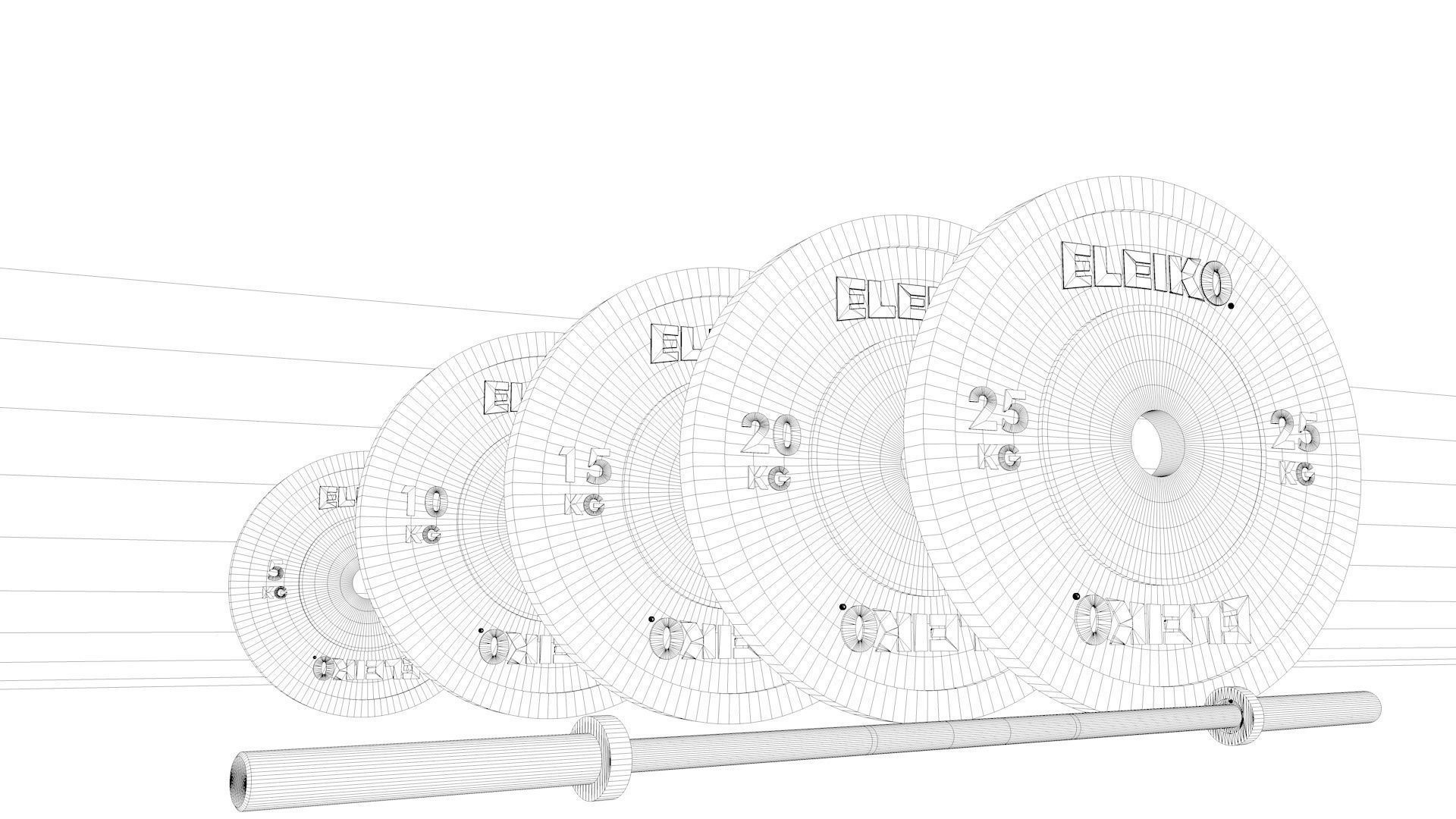 Olympic Weights Bar Set Eleiko 3D model_5