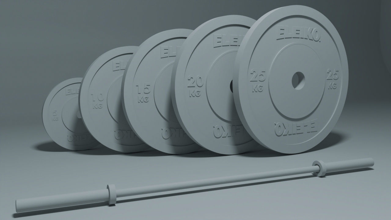 Olympic Weights Bar Set Eleiko 3D model_4