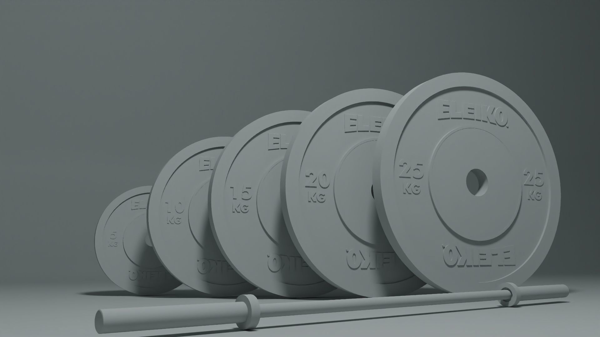 Olympic Weights Bar Set Eleiko 3D model_3