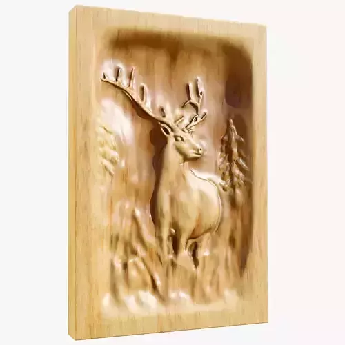 Wooden Deer Carved Board