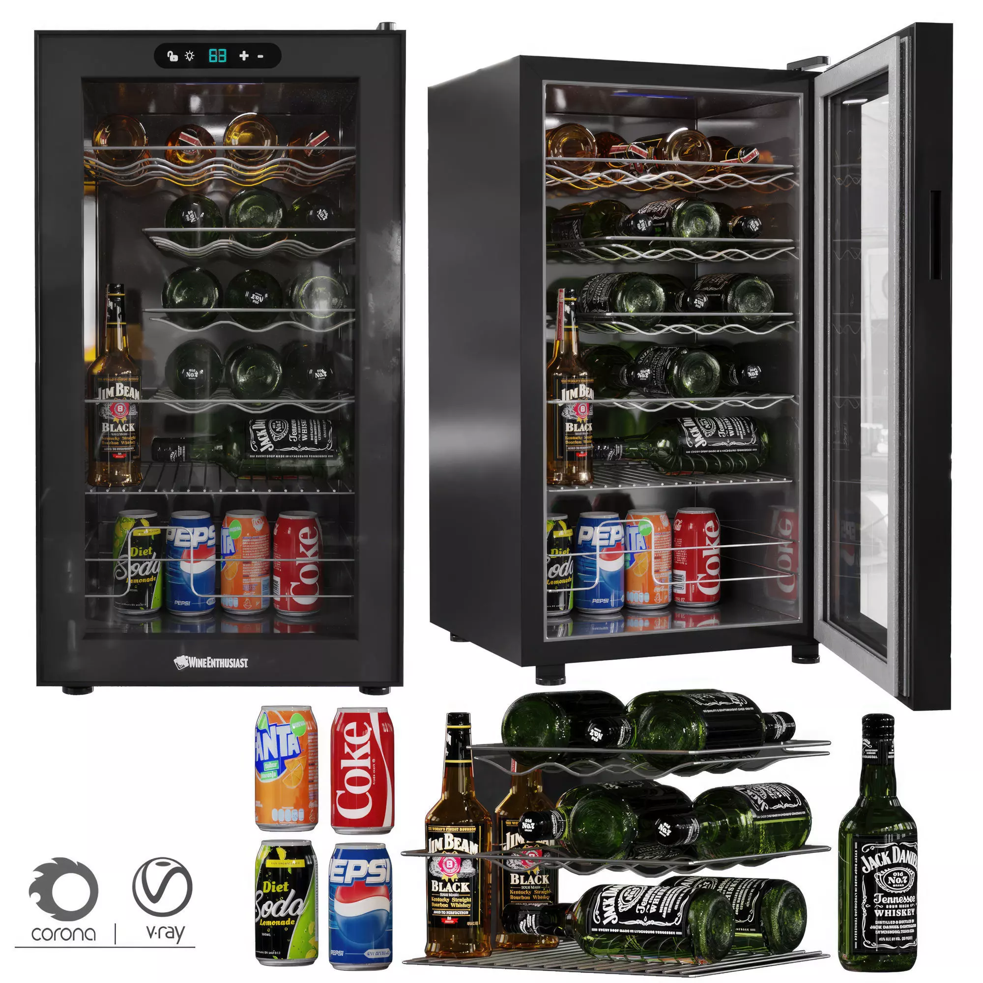 Enthusiast Wine Cooler 3D model_0