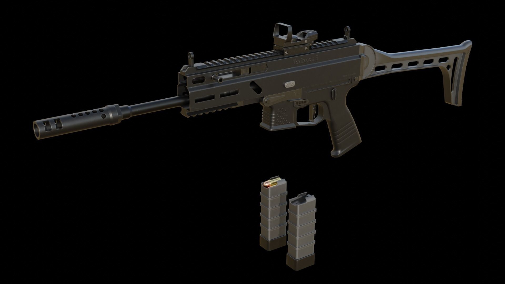 Tsvircoon S Low-poly 3D model_1