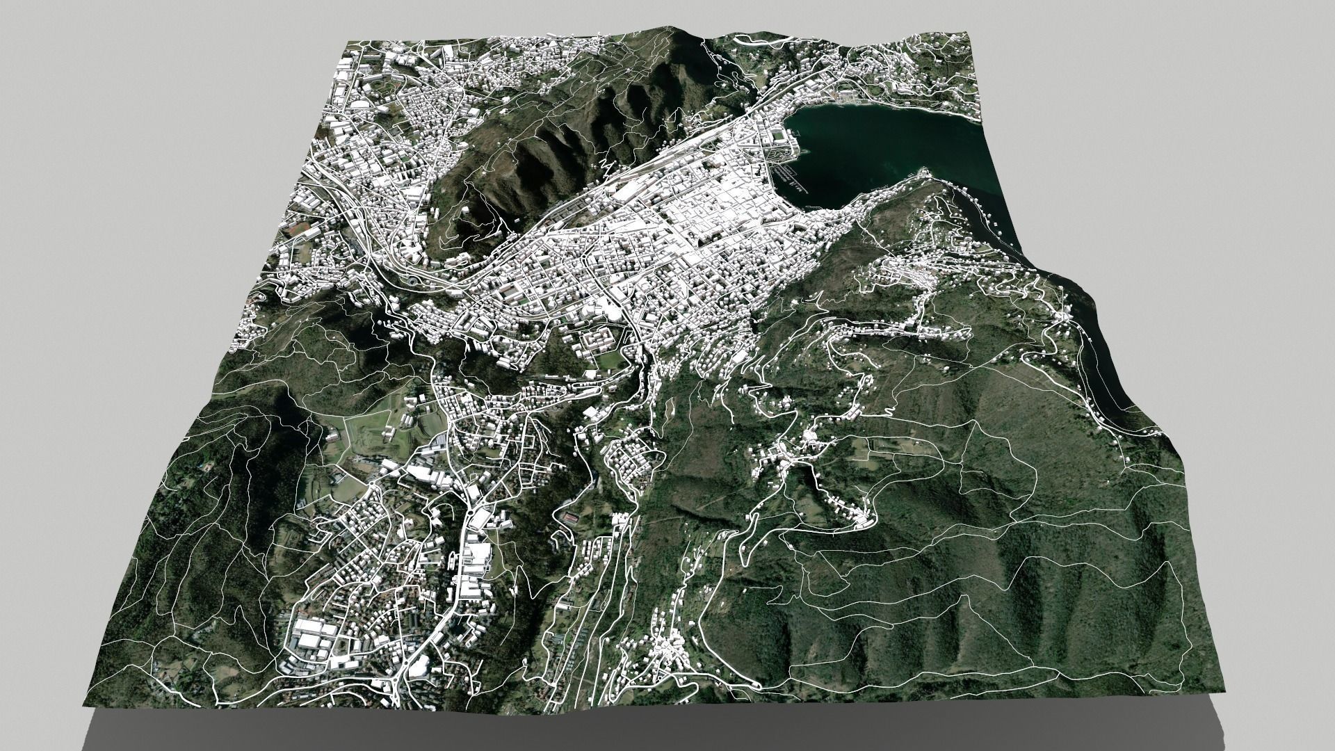 Cityscape Como Italy 3D model_2