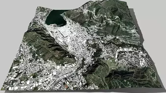 Cityscape Como Italy 3D model