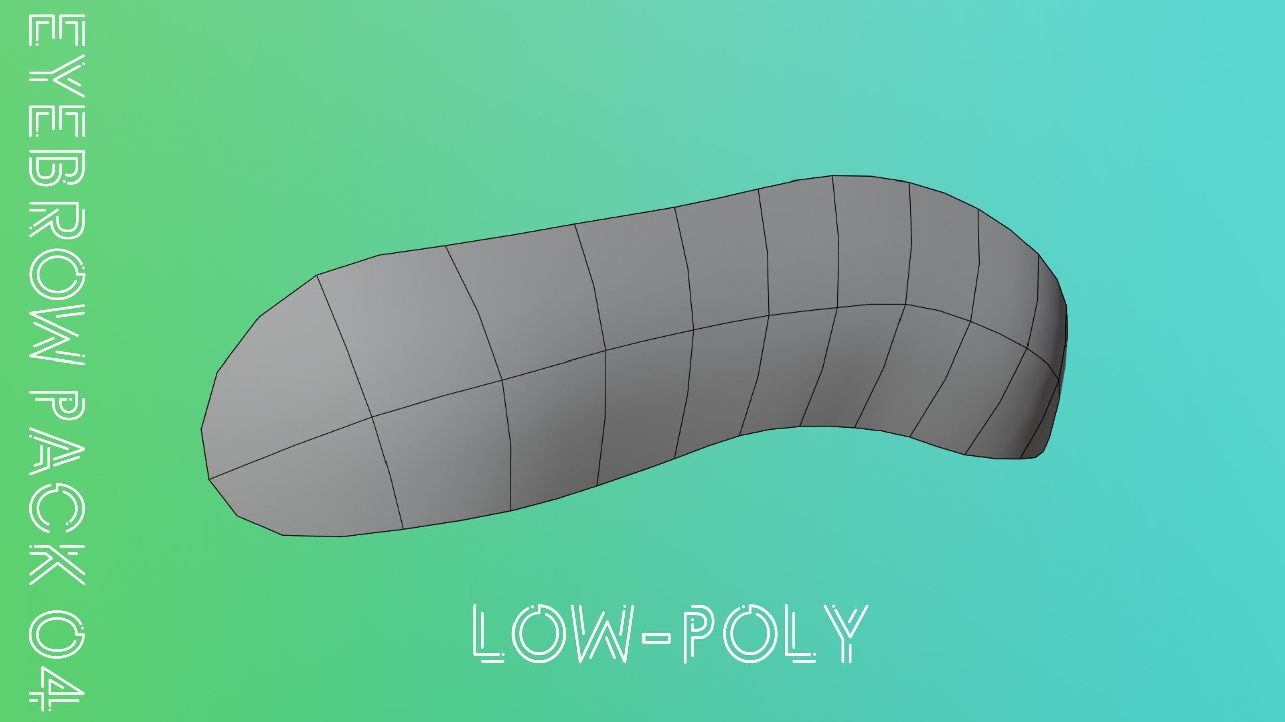 Eyebrow Pack 04 Exotic Low-poly 3D model_6