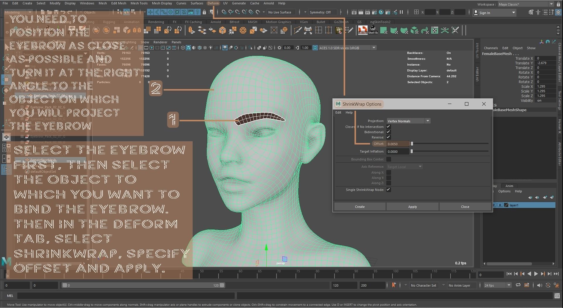 Eyebrow Pack 04 Exotic Low-poly 3D model_19