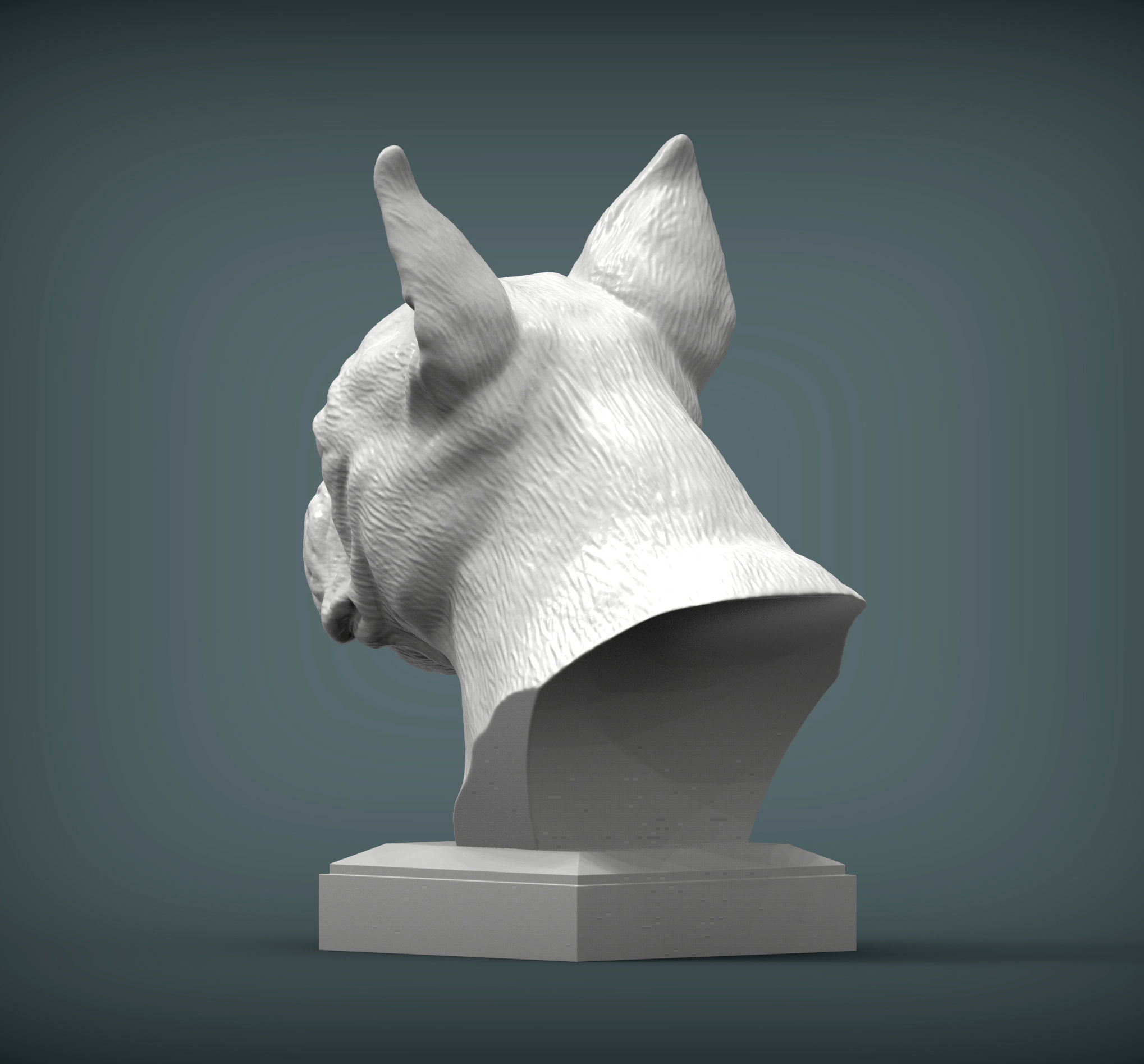 boston terrier 3D print model_3