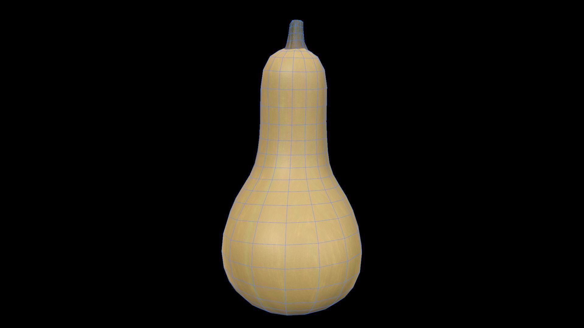 Squash Butternut Low-poly 3D model_8