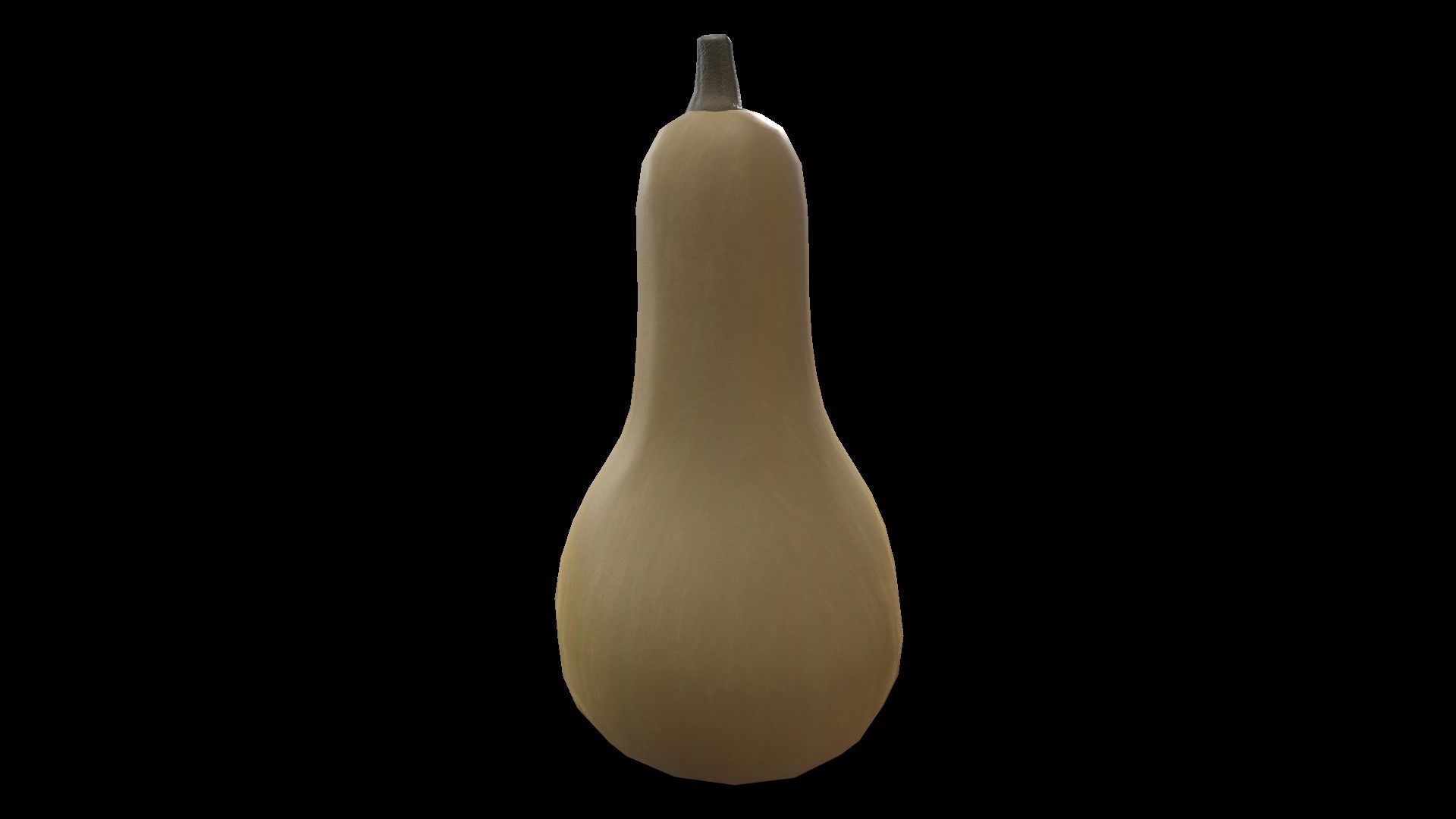 Squash Butternut Low-poly 3D model_6