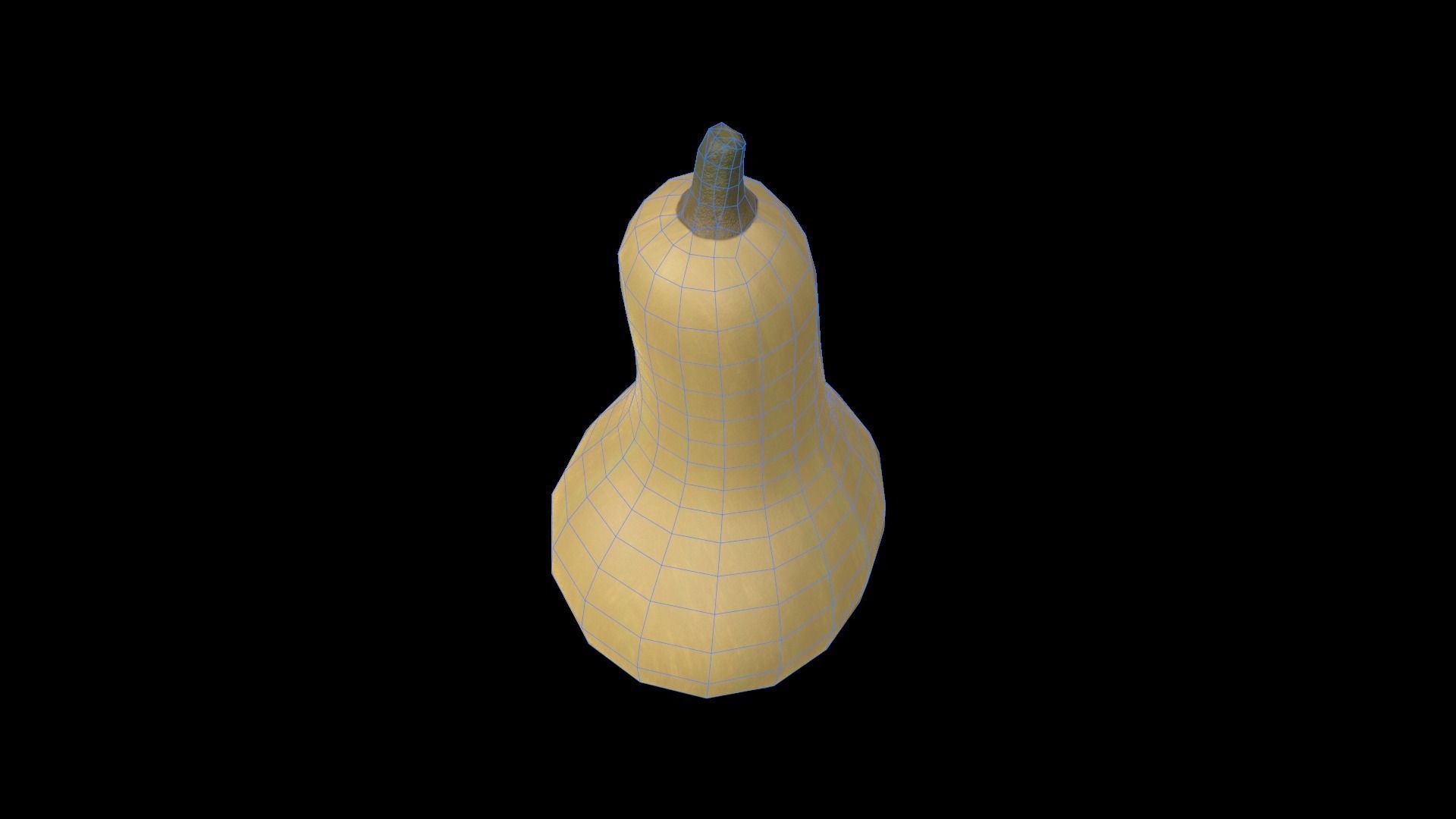 Squash Butternut Low-poly 3D model_9