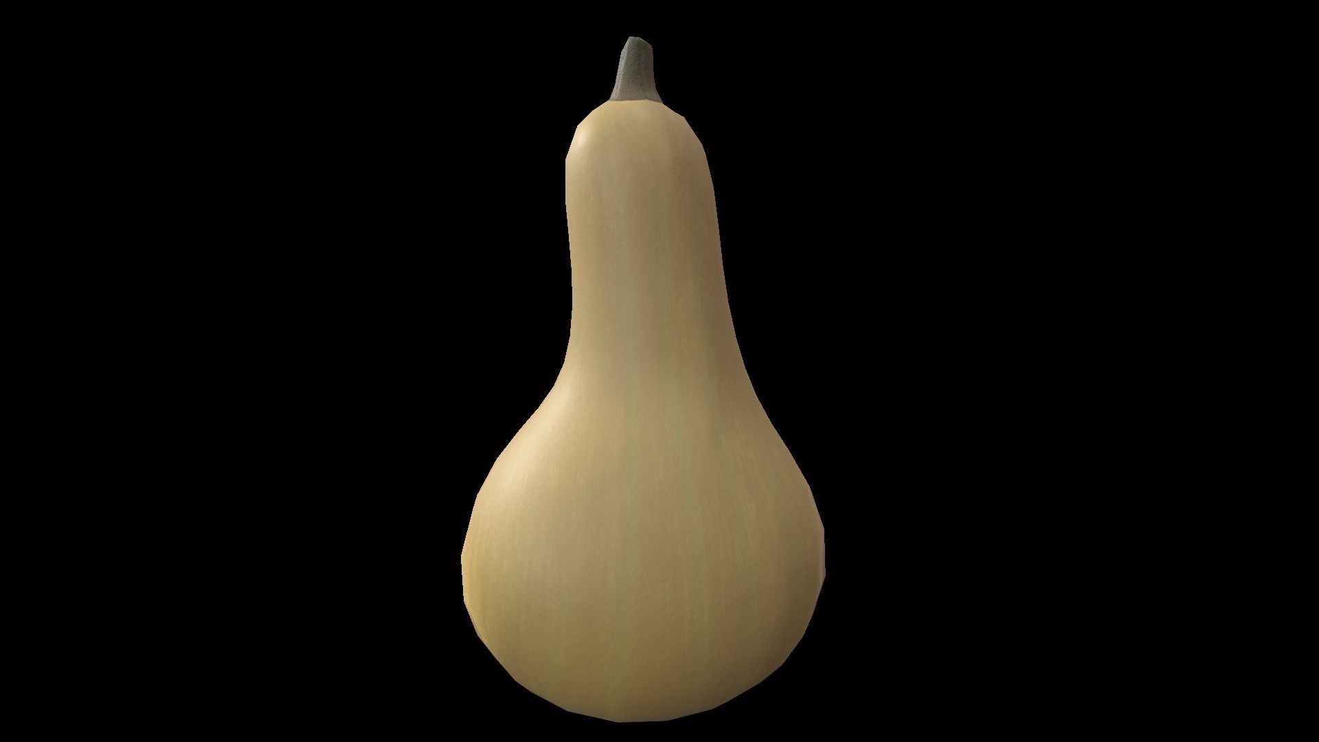 Squash Butternut Low-poly 3D model_3