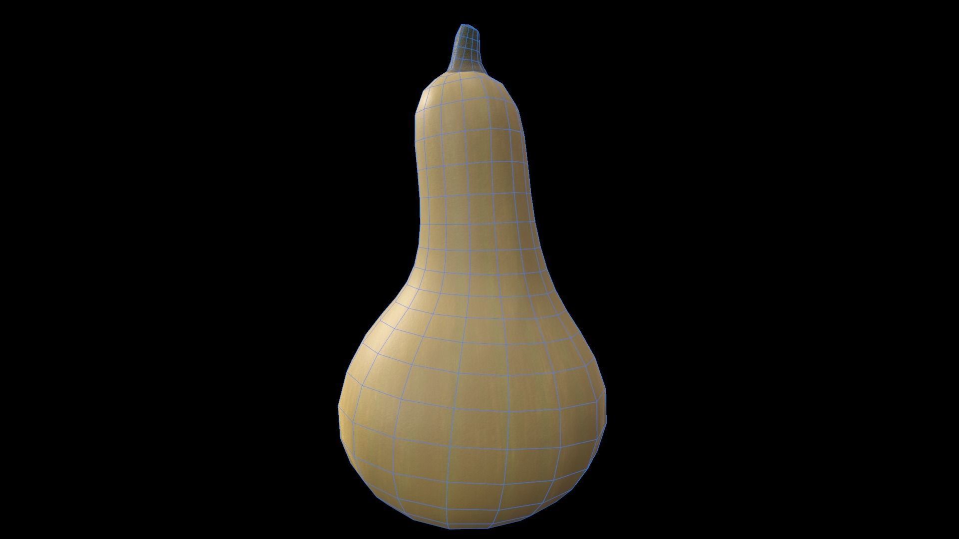 Squash Butternut Low-poly 3D model_10