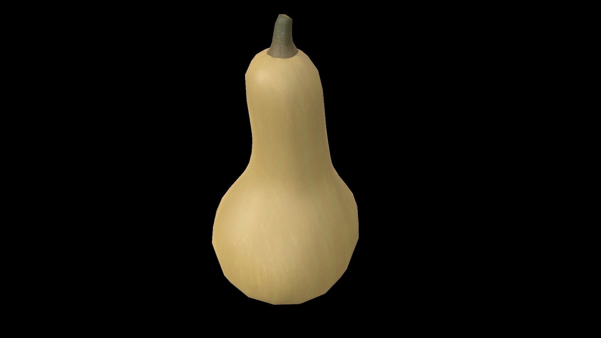Squash Butternut Low-poly 3D model_4