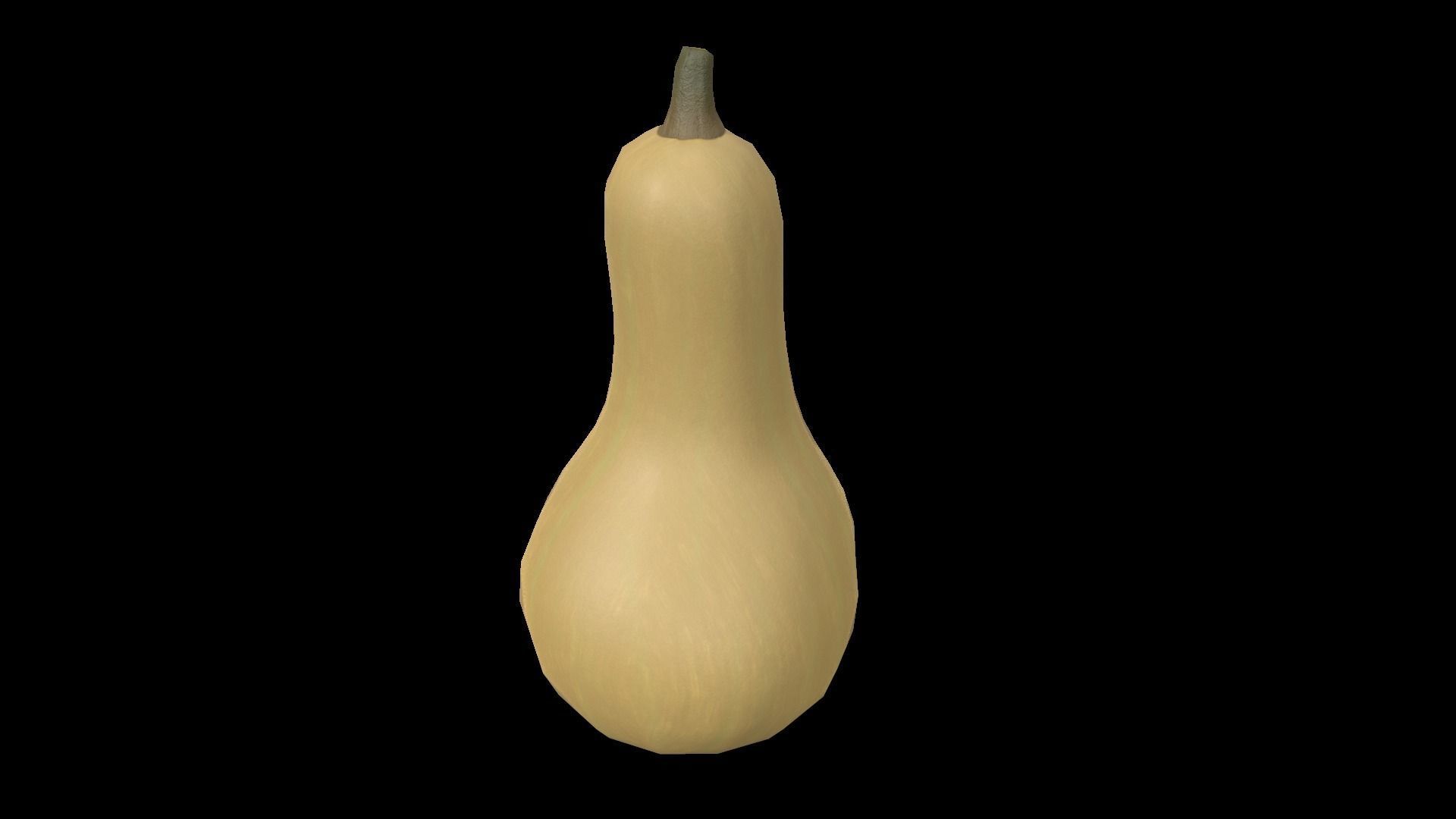Squash Butternut Low-poly 3D model_2