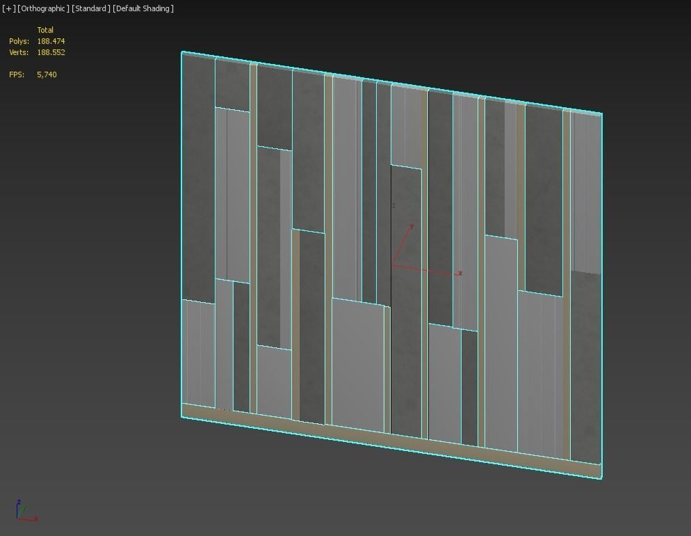 Wall Panel 3D Model P3 3D model_3